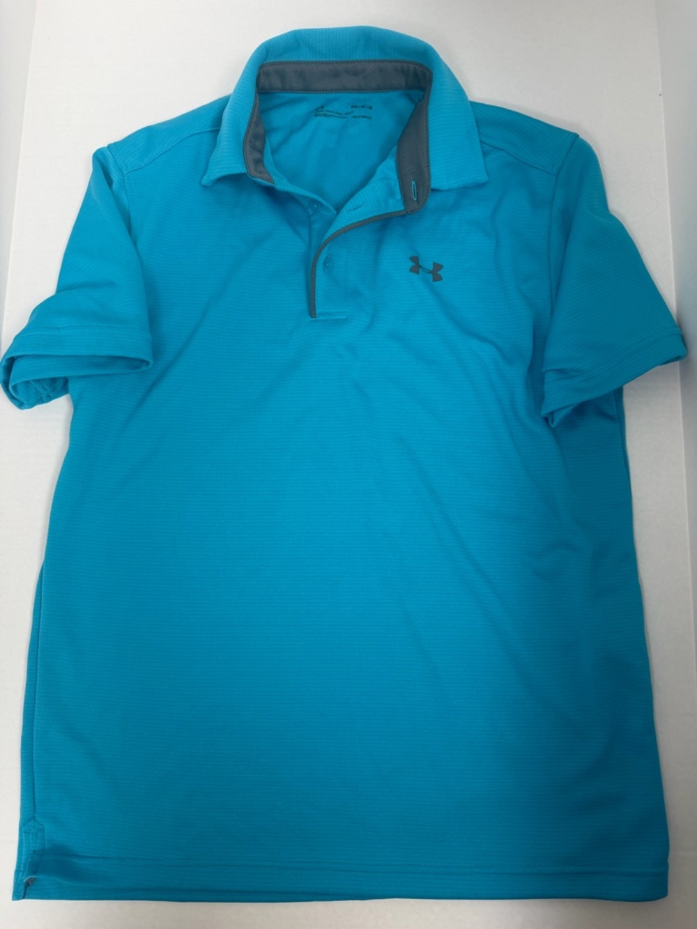 Under Armour Men’s Short Sleeve Polo - Teal with Gray Trim